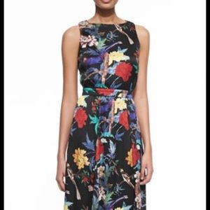 Alice + Olivia Floral print sateen long dress